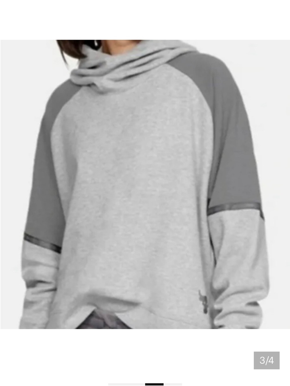Under Armour Project Rock Oversized Grey Hoodie